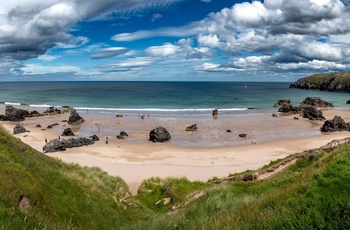 Skotland, Northwest Highlands Geopark - Sango Beach tæt på Durness