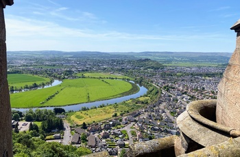 Skotland, Stirling - udsigt over byen Stirling fra the National Wallace Monument 