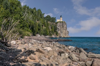 Split Rock Lighthouse nord for Duluth i Minnesota