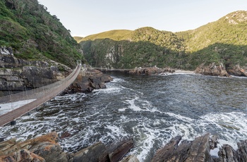 Hængebroer ved Storms River Mouth i Tsitsikamma, Garden Route National Park - Sydafrika