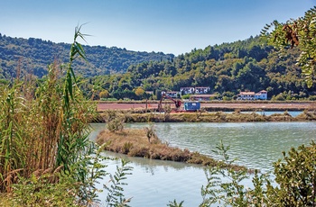 Saltindvinding i Strunjan Naturpark i Slovenien