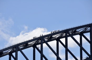 Bridgewalking på Sydney Harbour Bridge, New South Wales i Australien