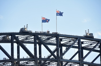 Bridgewalking på Sydney Harbour Bridge, New South Wales i Australien