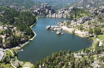 Sylvan Lake langs Needles Highway i Custer State Park, South Dakota