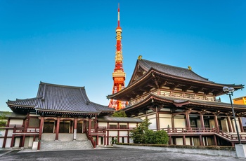 Zojo-ji Temple og Tokyo Tower - Japan