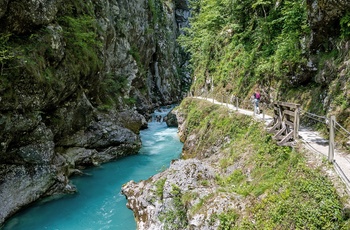 Tolmin kløften i Slovenien