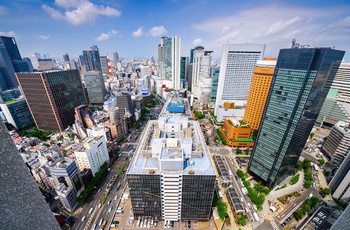 Området omkring Umeda Sky Building i Osaka, Japan