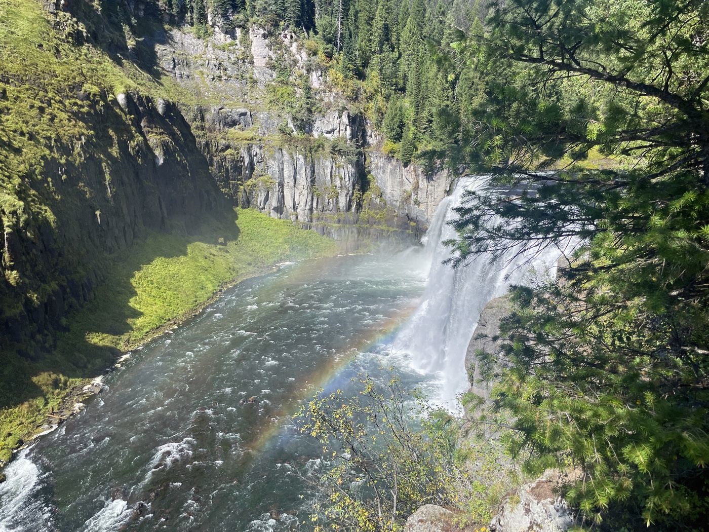 Vandfaldet Mesa Falls i Idaho